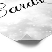 Weddenskaarten en cadeautjes Silver Shimmer-lichte Poster (Hoek)