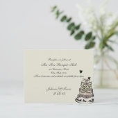 Weddenskap/Kaart voor ontvangst Kaart (Staand voorkant)