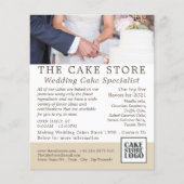 Weddenskap, suikergoed, Adverteren Cake Store Flyer (Voorkant)