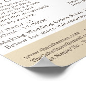 Weddenskap, suikergoed, Adverteren Cake Store Poster (Hoek)