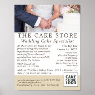 Weddenskap, suikergoed, Adverteren Cake Store Poster