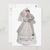 Weddenskap Topper Figurine Briefkaart (Voorkant / Achterkant)