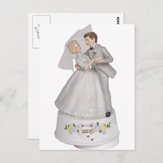 Weddenskap Topper Figurine Briefkaart (Voorkant / Achterkant)