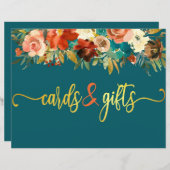 Weddenskars en -cadeautjes - Blauwgroen en Oranje  (Voorkant / Achterkant)