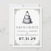 Weddensknok sparen de datum save the date (Voorkant)