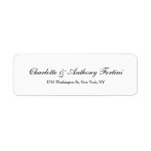 Weddensnaam klassiek handschrift script etiket (Voorkant)