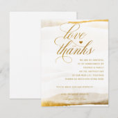 Weddenstabel Bedankt kaarten | Goud-oliemarkering (Voorkant / Achterkant)