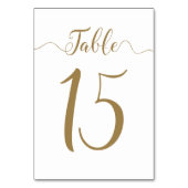 Weddenstabel Goud Tafel Nummer 15 Kaart (Achterkant)