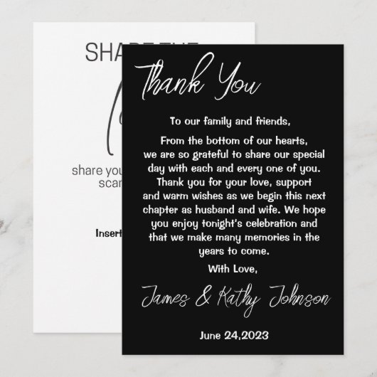 Weddenstabel - Opmerkingen Save The Date (Voorkant / Achterkant)