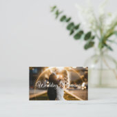 Weddenstabel weergeven, bruiloft-evenementen plann visitekaartje (Staand voorkant)