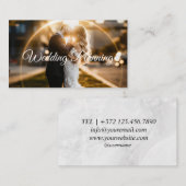 Weddenstabel weergeven, bruiloft-evenementen plann visitekaartje (Voorkant / Achterkant)