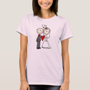 Weddenstellende paar dat ik doe T-shirts en cadeau
