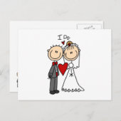 Weddenstellende paar dat ik doe T-shirts en cadeau Briefkaart (Voorkant / Achterkant)