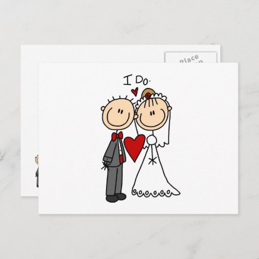 Weddenstellende paar dat ik doe T-shirts en cadeau Briefkaart (Voorkant / Achterkant)