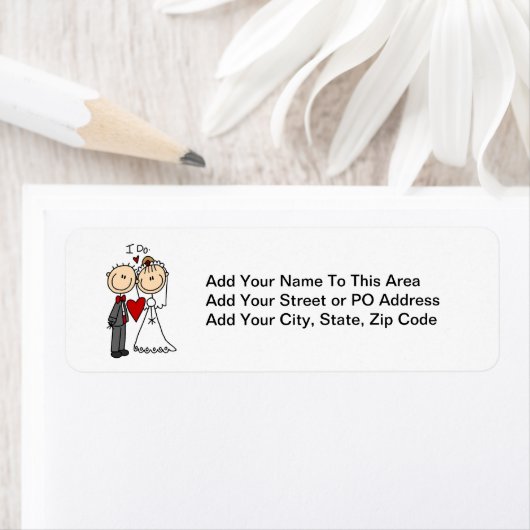 Weddenstellende paar dat ik doe T-shirts en cadeau Etiket (Insitu)