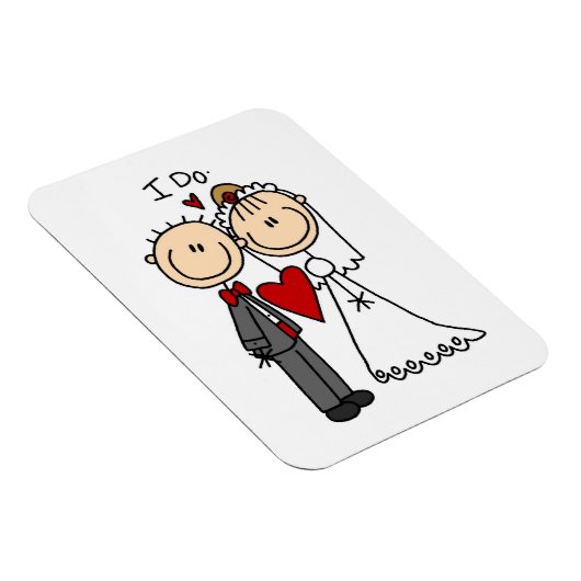 Weddenstellende paar dat ik doe T-shirts en cadeau Magneet (Rechterzijde)