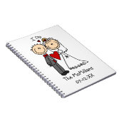 Weddenstellende paar dat ik doe T-shirts en cadeau Notitieboek (Rechterzijde)