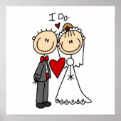 Weddenstellende paar dat ik doe T-shirts en cadeau Poster (Voorkant)