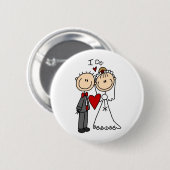 Weddenstellende paar dat ik doe T-shirts en cadeau Ronde Button 5,7 Cm (Voorkant /achterkant)