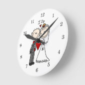 Weddenstellende paar dat ik doe T-shirts en cadeau Ronde Klok (Hoek)