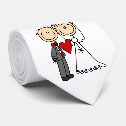 Weddenstellende paar dat ik doe T-shirts en cadeau Stropdas (Opgerold)