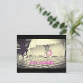 Weddensteller in een Retro Style Fifties Diner Briefkaart (Staand voorkant)