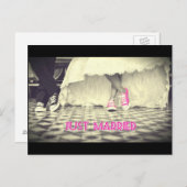 Weddensteller in een Retro Style Fifties Diner Briefkaart (Voorkant / Achterkant)