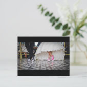 Weddensteller in een Retro Style Fifties Diner Briefkaart (Staand voorkant)