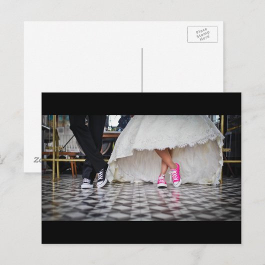 Weddensteller in een Retro Style Fifties Diner Briefkaart (Voorkant / Achterkant)