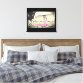 Weddensteller in een Retro Style Fifties Diner Canvas Afdruk (Insitu (Slaapkamer))
