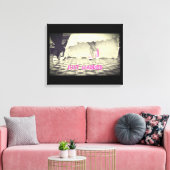 Weddensteller in een Retro Style Fifties Diner Canvas Afdruk (Insitu (Woonkamer))