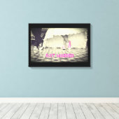 Weddensteller in een Retro Style Fifties Diner Canvas Afdruk (Insitu (Houten vloer))