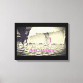 Weddensteller in een Retro Style Fifties Diner Canvas Afdruk (Voorkant)