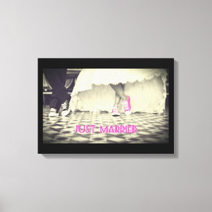 Weddensteller in een Retro Style Fifties Diner Canvas Afdruk