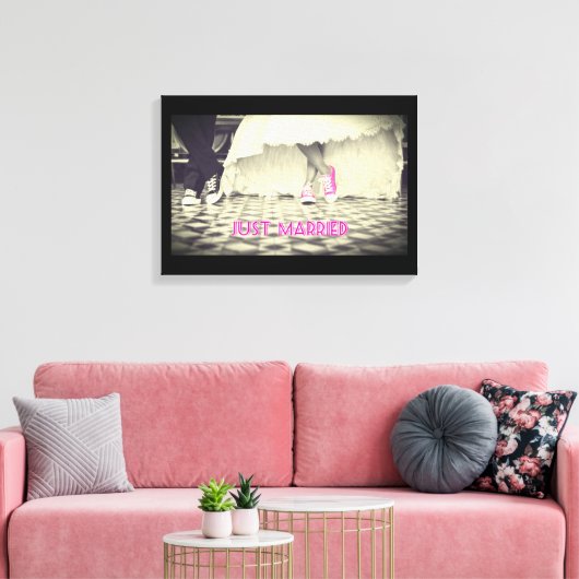 Weddensteller in een Retro Style Fifties Diner Canvas Afdruk (Insitu (Woonkamer))