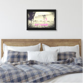 Weddensteller in een Retro Style Fifties Diner Canvas Afdruk (Insitu (Slaapkamer))