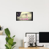 Weddensteller in een Retro Style Fifties Diner Poster (Thuiskantoor)