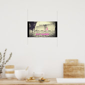 Weddensteller in een Retro Style Fifties Diner Poster (Keuken)