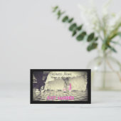 Weddensteller in een Retro Style Fifties Diner Visitekaartje (Staand voorkant)