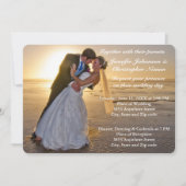 Weddensteller op Sunset Beach Wedding Invitation Kaart (Voorkant)