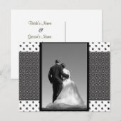 Weddensteller slaat de datumkaart op aankondigingskaart (Voorkant / Achterkant)