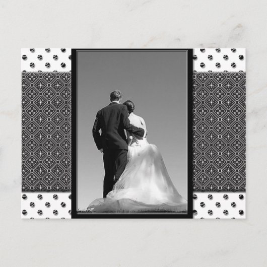 Weddensteller slaat de datumkaart op aankondigingskaart (Voorkant)