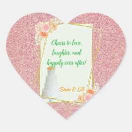 Weddensticker Hart Sticker