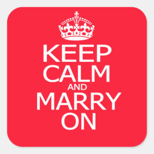 Weddensticker Vierkante Sticker