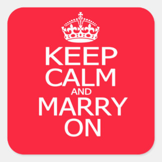 Weddensticker Vierkante Sticker