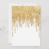 Weddensuitnodiging | Beach Sunset Glitter Kaart (Achterkant)