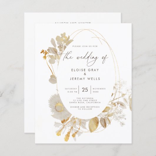 Weddensuitnodiging | Bella (Voorkant / Achterkant)