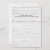 Weddensuitnodiging - Blauwgroen Rustic Bling Kaart (Achterkant)