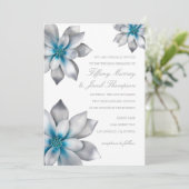 Weddensuitnodiging | Bloemd Kaart (Staand voorkant)