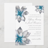 Weddensuitnodiging | Bloemd Kaart (Voorkant / Achterkant)